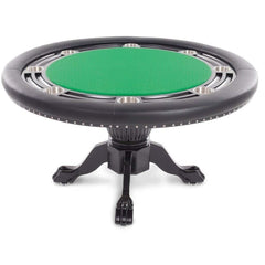 BBO Poker Tables Nighthawk Black Round Poker Table 8 Person 2BBO-NH