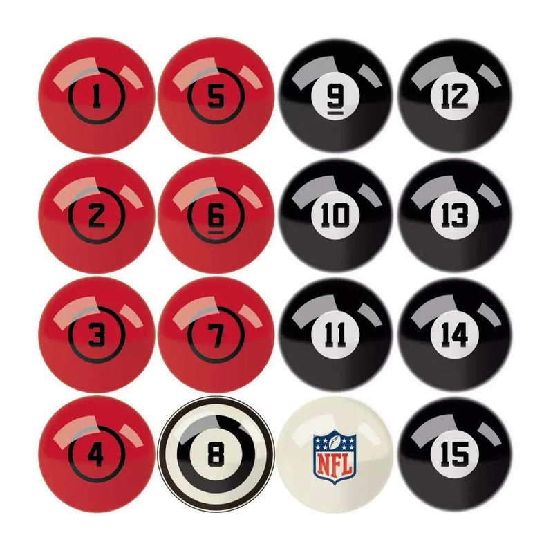 Imperial Kansas City Chiefs Billiard Balls with Numbers
