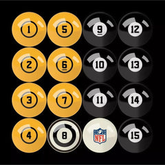 Imperial Pittsburgh Steelers Billiard Balls with Numbers